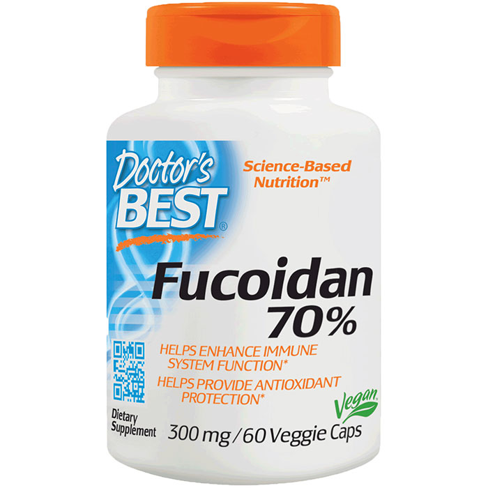 Fucoidan 70% (from Brown Algae), 60 Vegetarian Capsules, Doctors Best