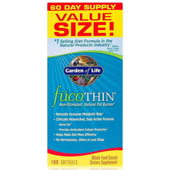 FucoThin, Concentrated Fucoxanthin, 180 Softgels, Garden of Life