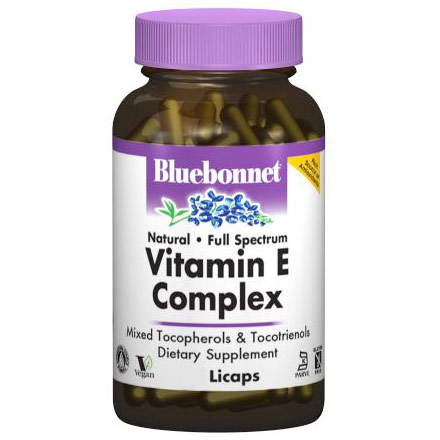 Full Spectrum Natural Vitamin E Complex, 60 Licaps, Bluebonnet Nutrition