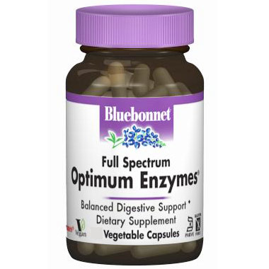 Full Spectrum Optimum Enzymes, 90 Vegetable Capsules, Bluebonnet Nutrition