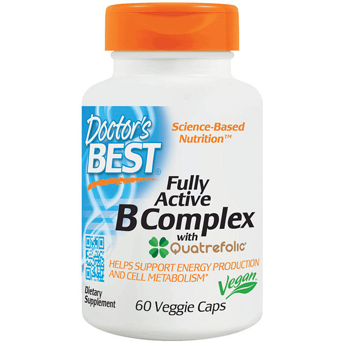 Fully Active B Complex with Quatrefolic, 60 Veggie Caps, Doctors Best
