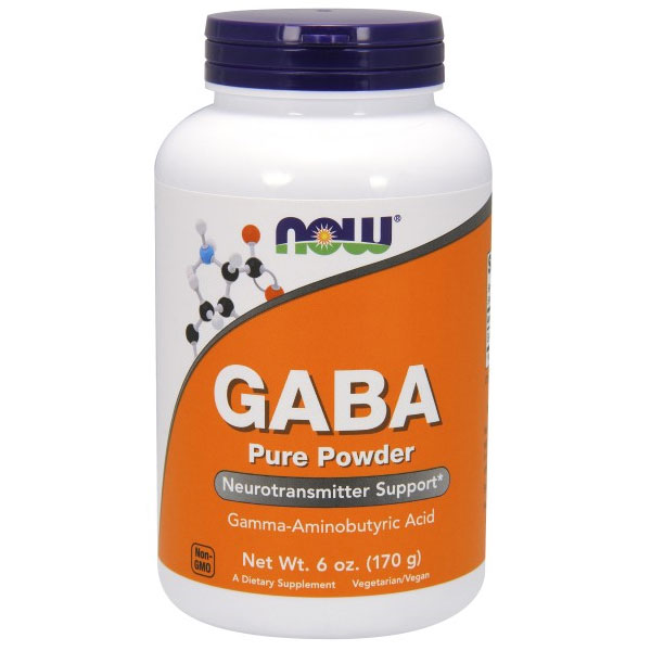 GABA Powder (Gamma Aminobutyric Acid) 6 oz, NOW Foods
