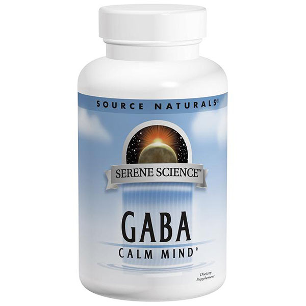 GABA 750 mg Tab, Value Size, 180 Tablets, Source Naturals