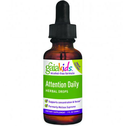 Gaia Kids Attention Daily Herbal Drops, 1 oz, Gaia Herbs