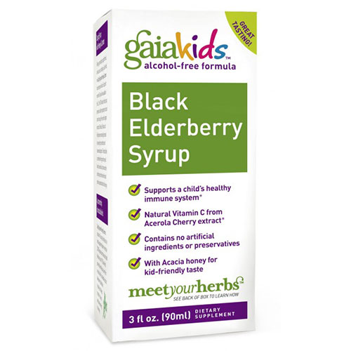 Gaia Kids Black Elderberry Syrup, 3 oz, Gaia Herbs