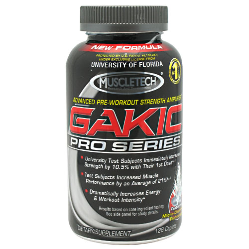 MuscleTech Gakic, Advanced Pre-Workout, 128 Caplets, MuscleTech