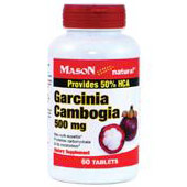 Mason Natural Garcinia Cambogia 500 mg, 60 Tablets, Mason Natural