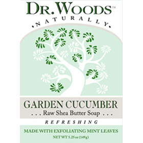 Dr. Woods Garden Cucumber Raw Shea Butter Soap, 5.25 oz, Dr. Woods