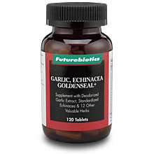 Garlic Echinacea Goldenseal Plus 120 tabs, Futurebiotics