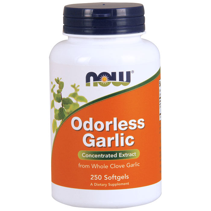 Garlic Odorless, Value Size, 250 Softgels, NOW Foods
