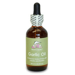 White Egret Garlic Oil Skin Care, 2 oz, White Egret