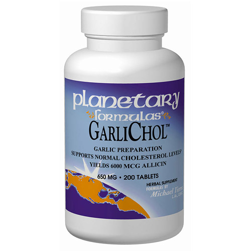 GarliChol Garlic 6mg Allicin 200 tabs, Planetary Herbals