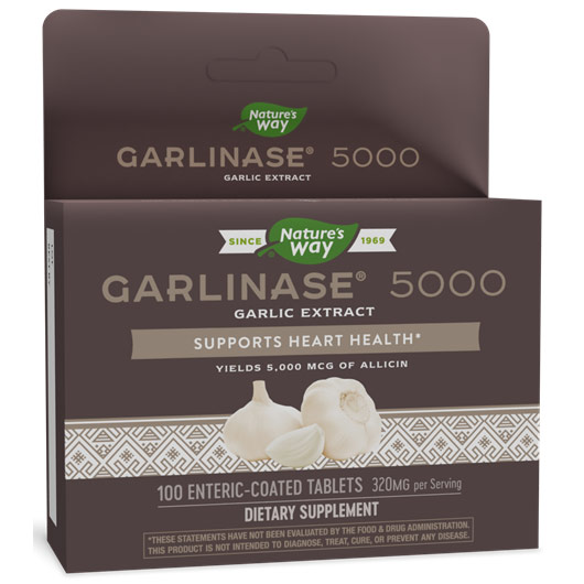 Garlinase Fresh Garlic, Value Size, 100 Enteric Coated Tablets, Enzymatic Therapy