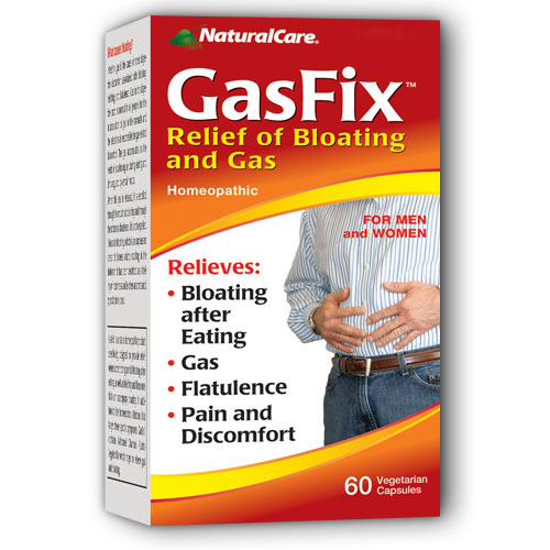 NaturalCare GasFix (Relief of Bloating and Gas), 60 Vegicaps, NaturalCare