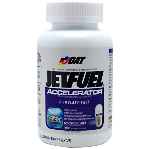 GAT JetFuel Accelerator, Stimulant-Free, 120 Capsules, German American Technologies