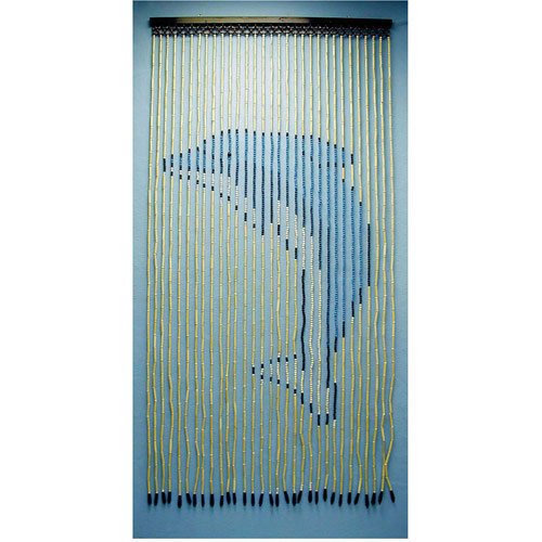 Glow Industries Gateways Dolphin Wood Beaded Door Curtain, Glow Industries