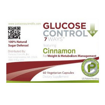 Glucose Control 6.4, Featuring Cinnamon, 60 Vegetarian Capsules, Panacea Scientific