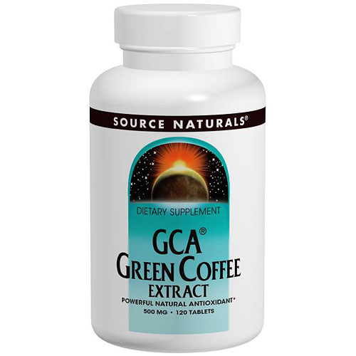 GCA Green Coffee Extract, 120 Tablets, Source Naturals