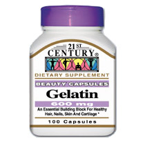 Gelatin 600 mg 100 Capsules, 21st Century Health Care