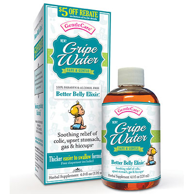 Gentle Care Gripe Water Paraben Free, 4 oz, All Natural Baby Care