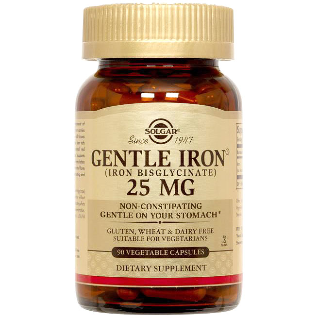 Gentle Iron, 180 Vegetable Capsules, Solgar