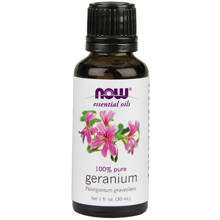 Geranium Oil, Pure Essential Oil 1 oz, NOW Foods