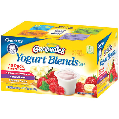 Gerber Gerber Graduates Yogurt Blends Snack, 12 Pack (2.62 lb)