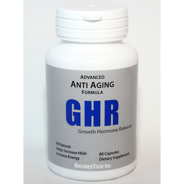 GHR, All Natural Anti-Aging Supplement, 80 Capsules, NaturesTech Inc