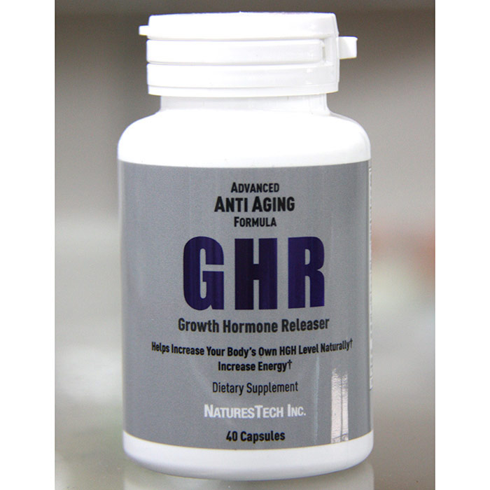 GHR (Growth Hormone Releaser), Advanced Anti Aging Formula, 40 Capsules, NaturesTech Inc