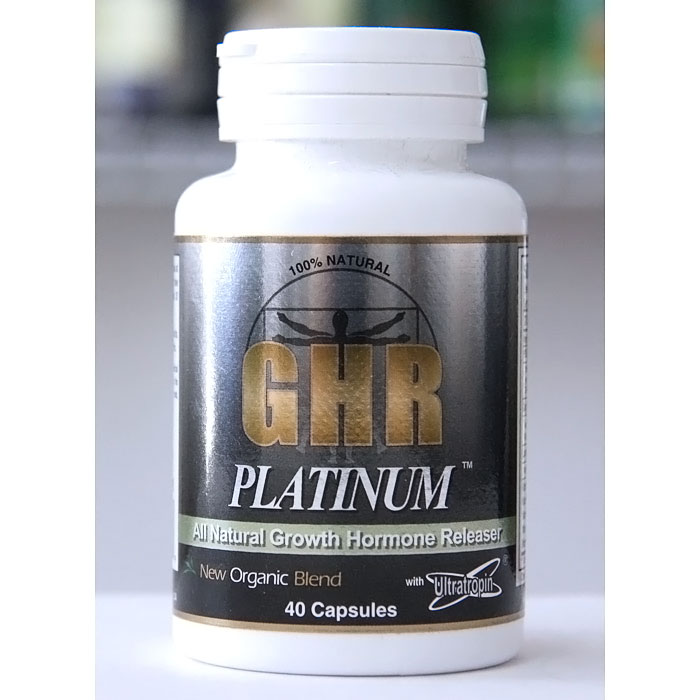 GHR Platinum, All Natural Growth Hormone Releaser with New Organic Blend, 40 Capsules