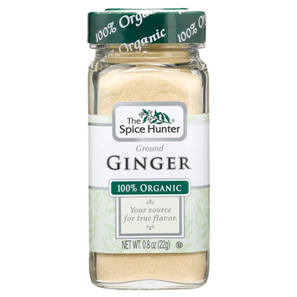 Ginger, Ground, 100% Organic, 0.8 oz x 6 Bottles, Spice Hunter