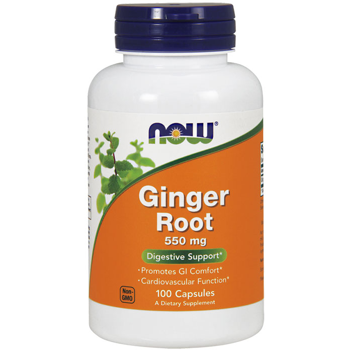 Ginger Root 550 mg, 100 Capsules, NOW Foods