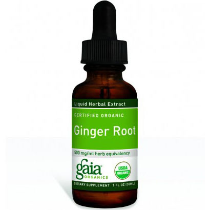 Gaia Herbs Ginger Root Liquid, Certified Organic, 1 oz, Gaia Herbs