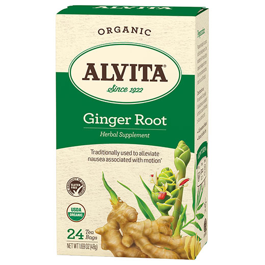 Ginger Root Tea Organic, 24 Tea Bags, Alvita Tea