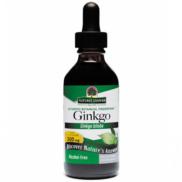 Ginkgo Leaf Alcohol Free Extract Liquid 2 oz from Natures Answer