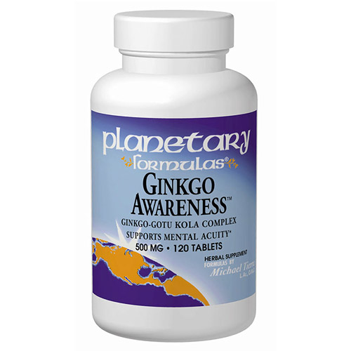 Ginkgo Awareness (Ginkgo - Gotu Kola Complex) 30 tabs, Planetary Herbals