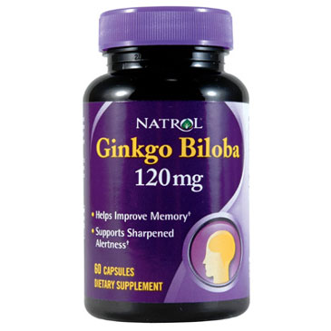 Ginkgo Biloba Extract 120 mg, 60 Capsules, Natrol