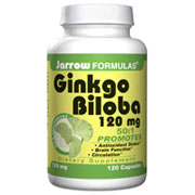 Ginkgo Biloba 50:1 120 mg, 120 Capsules, Jarrow Formulas