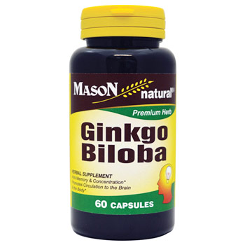 Ginkgo Biloba, 60 Capsules, Mason Natural