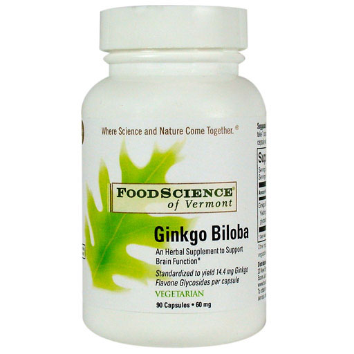 FoodScience Of Vermont Ginkgo Biloba Extract, 90 Capsules, FoodScience Of Vermont