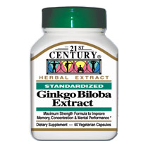 Ginkgo Biloba Extract 60 Vegetarian Capsules, 21st Century Health Care