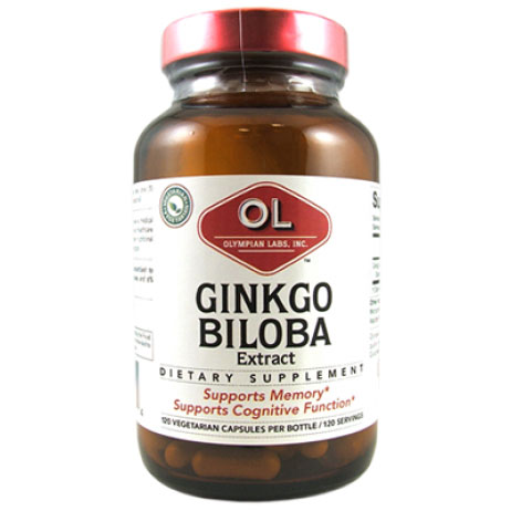 Ginkgo Biloba Extract 60 mg, 120 Veggie Capsules, Olympian Labs