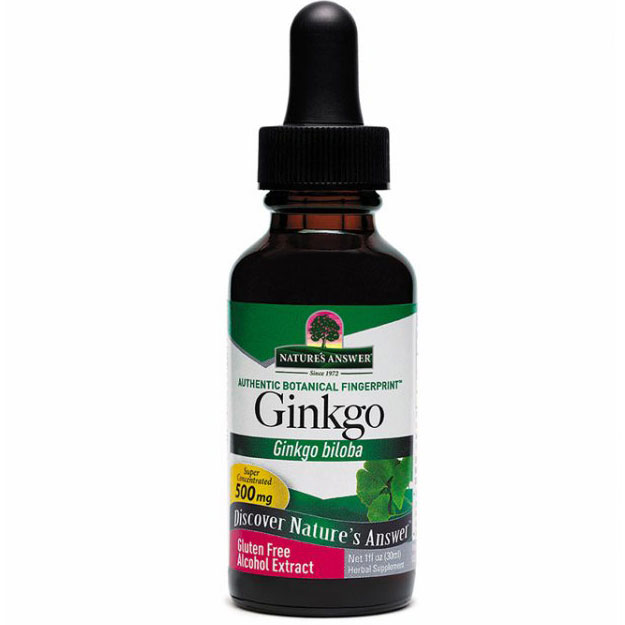 Ginkgo Biloba Leaf Extract Liquid 1 oz from Natures Answer