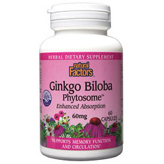 Ginkgo Biloba Phytosome 60 Capsules, Natural Factors
