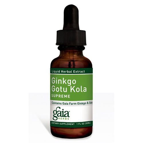 Ginkgo Gotu Kola Supreme Liquid, 1 oz, Gaia Herbs