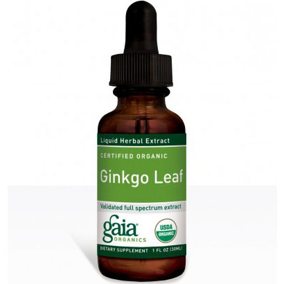 Gaia Herbs Ginkgo Leaf Liquid, Certified Organic, 4 oz, Gaia Herbs
