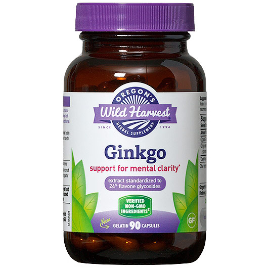 Ginkgo, Organic, 90 Capsules, Oregons Wild Harvest