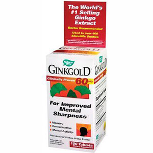 Ginkgold 60mg Ginkgo Biloba Extract 100 tabs from Natures Way