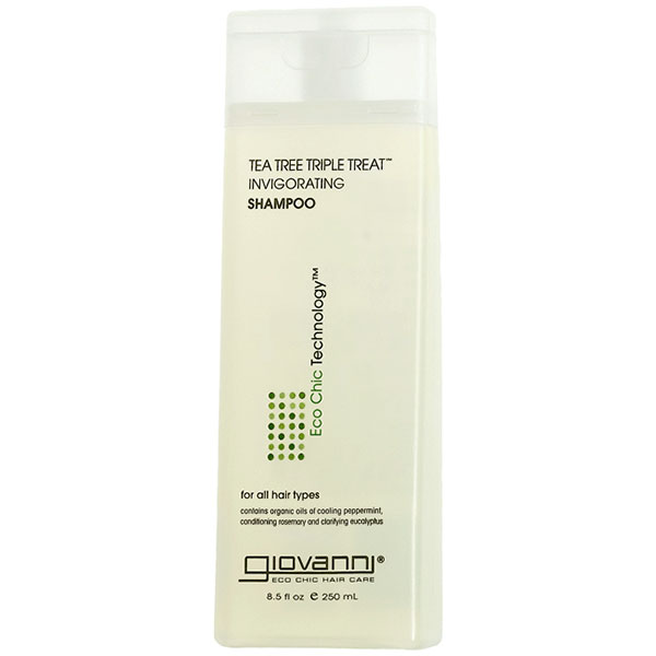 Tea Tree Triple Treat Invigorating Shampoo, 8.5 oz, Giovanni Cosmetics