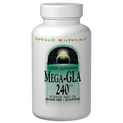 Mega GLA-240 Borage Seed Oil 30 softgels from Source Naturals